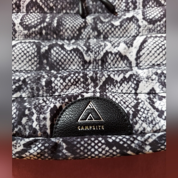 Campsite Black and Gray Backpack with Snake Print - Picture 2 of 4